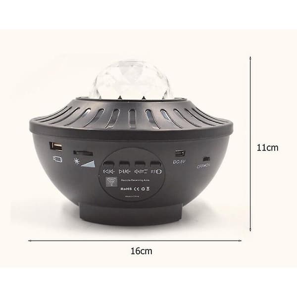 Rgb Led Projection Lamp Starry Sky Projector Light Usb Ocean Wave Galaxy Star Night Light With Remote Control