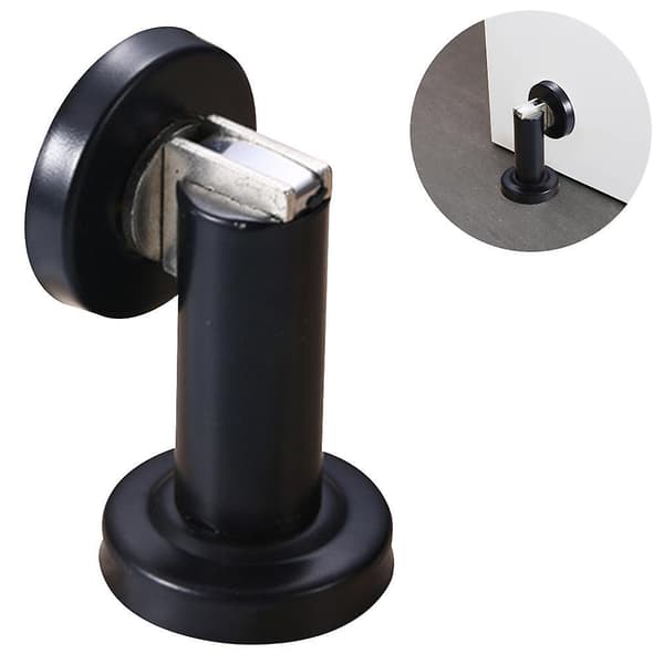 Magnetisk Dørstopper, Børstet Rustfrit Stål Dørholder Moderne Solid Black