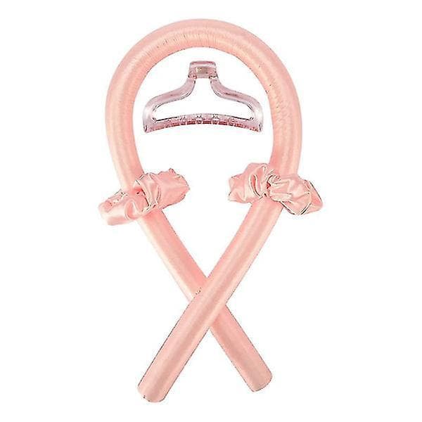 4 stk./sæt Kvinder Varmefrit Hår Ruller Hår Curlers Til Langt Hår Pink