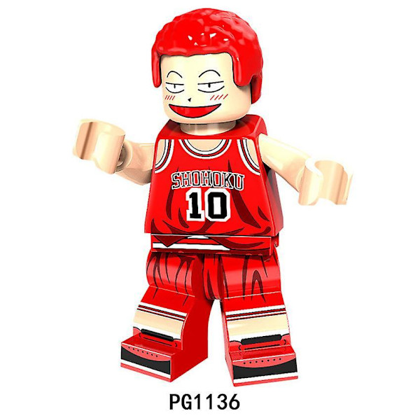 8 Slam Dunk Anime Sakuragi Flower Road Rukawa Maple Inoue Ayako Assembled Building Block Miniature Toys