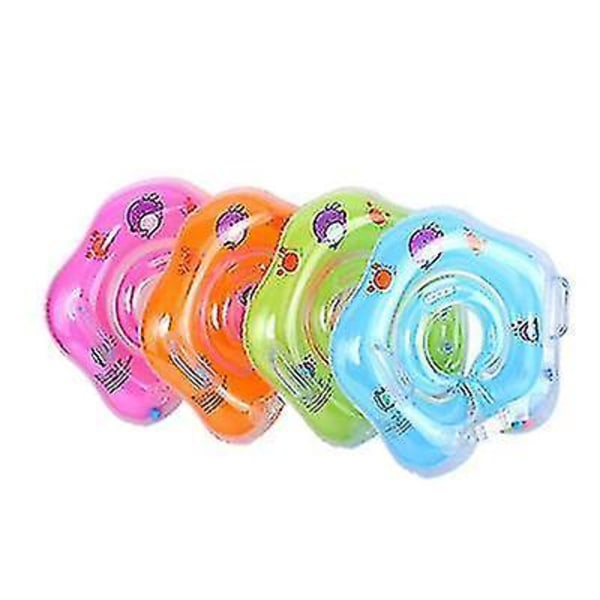 Baby Inflatable Swimming Ring Neck Swim Ring For Newborn Baby Orange