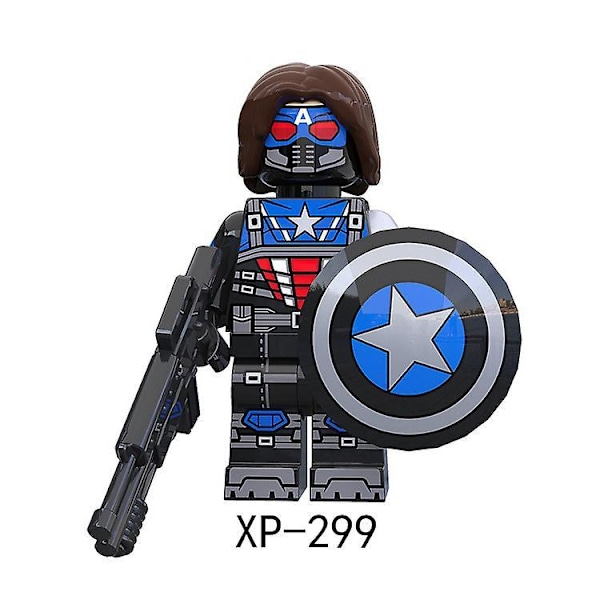 8pcs Superhero Series Black Widow Doll Imitating Master Crimson Mech Winter Soldier Children's Building Block Mini Toy