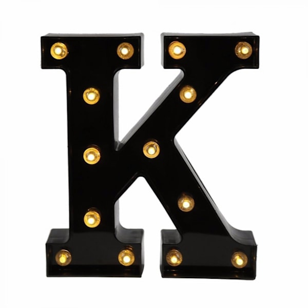Led  Letter Lights New Design Light Up Black Letters For Events Wedding Party Birthday Home Bar Diy Decoration B091-361 K