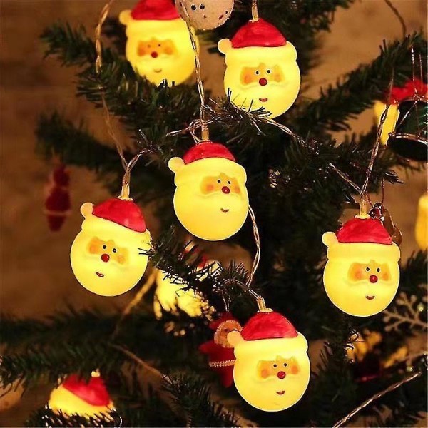 Juledekoration med LED-lys i resin, festlig bordpynt til julen (1 stk.)