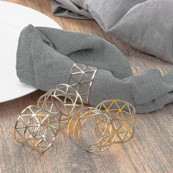Napkin Rings,12pcs Gold Napkin Rings, Napkin Ring Holders For Dining