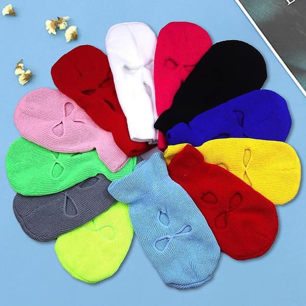 3 Pack Winter Warm Unisex Balaclava Face Mask Hat Full Face Mask Color Random
