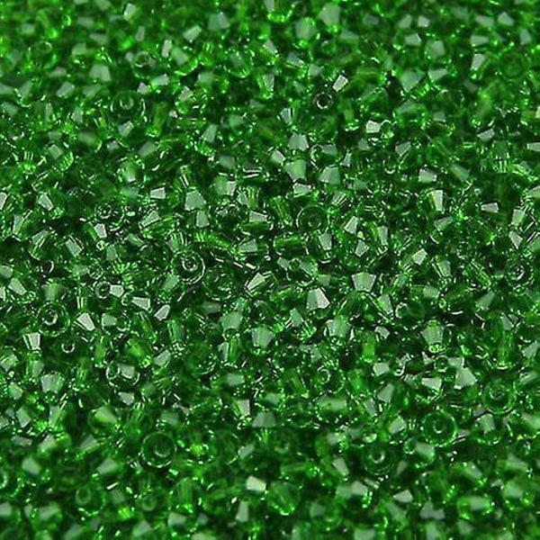 Bicone Upscale Crystals Beads, Ab Color Plating Loose Bead, Bracelet Jewelry Grass green