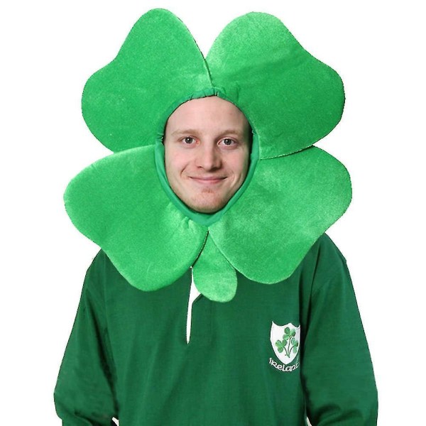 Cosplay Irsk Festival Firkløver Fuld Ansigt Fløjlshat St. Patricks Dag Fest Halloween