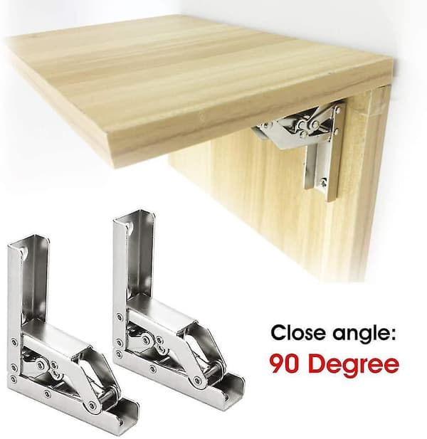 4 Pcs Folding Hinges 90 Degree Full Covering Stainless Steel Door Hinge Invisible Kitchen Cabinet Hinge With 16 Screws