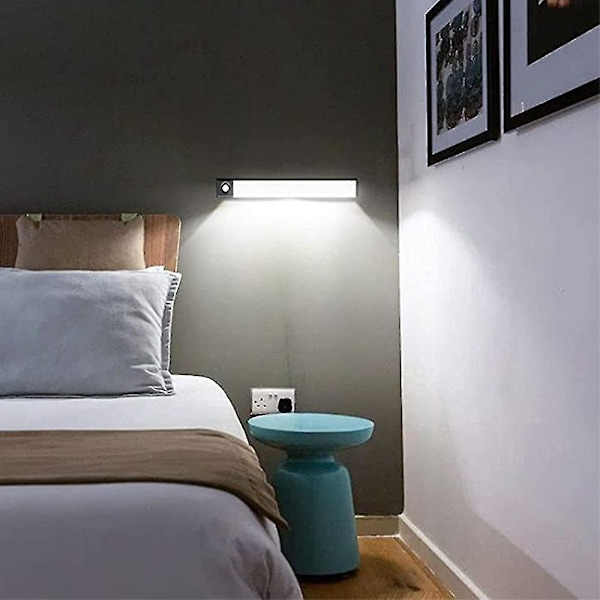 2 Pack Under Cabinet Lighting Motion Sensor Closet Light Wireless positive white light Black 20 cm