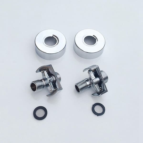 2x Adjusting The Angle Of Intake Pipe Copper Shower Head Angled Curved Foot Eccentric Screw Corner