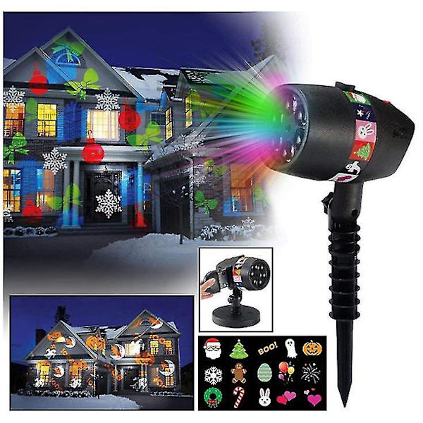 Christmas Projection Light Star Shower Slide Show Halloween Laser Light AU Plug