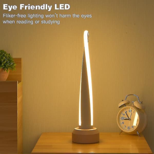 Smart Træ LED Natlampe Bordlampe Sengelampe USB Natlampe Træbase (02)
