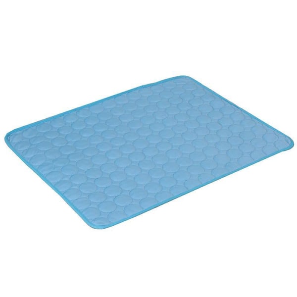 Kjølematte for Hund, Sovematte, Vaskbar Is-Silke Kjøleteppe for Hundehus, Sofa, Seng Blue M
