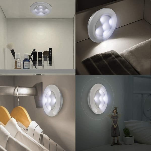 Wireless Led Puck Lights With Remote Control,battery Powered Lights For Night Light Under Cabinet Lighting,dimmable Closet Light, Touch Light,stick Up