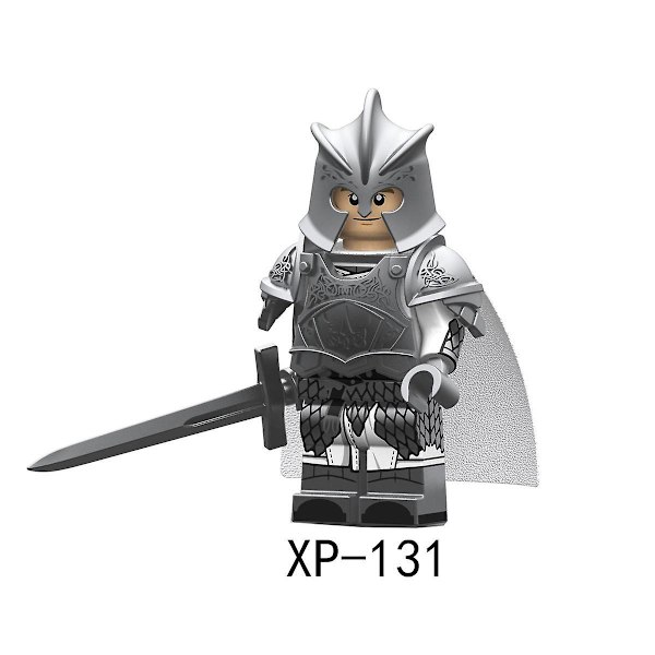 7 stk. A Song Of Ice And Fire Legetøj Sølvfarvet Middelalderlig Kriger Byggeklodser Minifigur Drengelegetøj