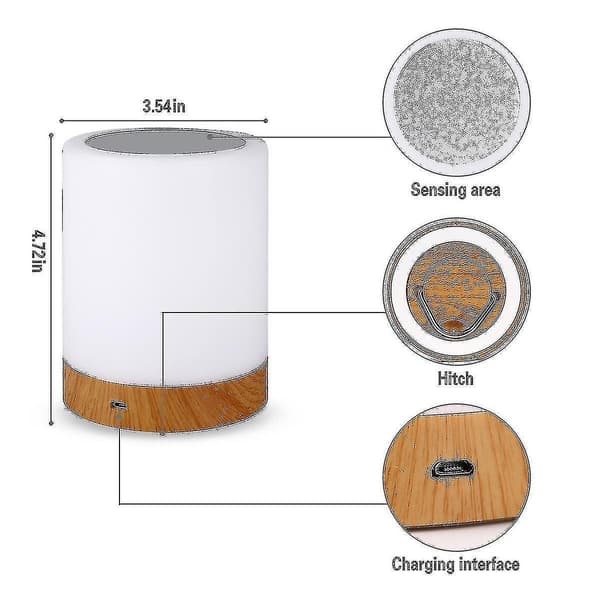Dimmable Led Colorful Rechargeable Table Lamp Atmosphere Light With 6 Color Changing