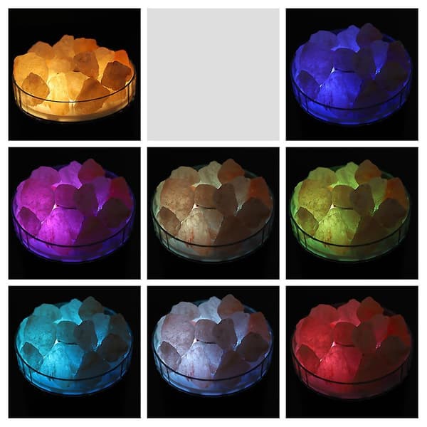 Aromatic Fragrance Diffuser Air Humidifier Crystal Salt Stone And Esse Pink