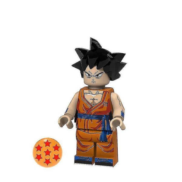 8pcs Anime Dragon Ball Monkey King Klin Monkey Fan Children's Educational Assembled Building Block