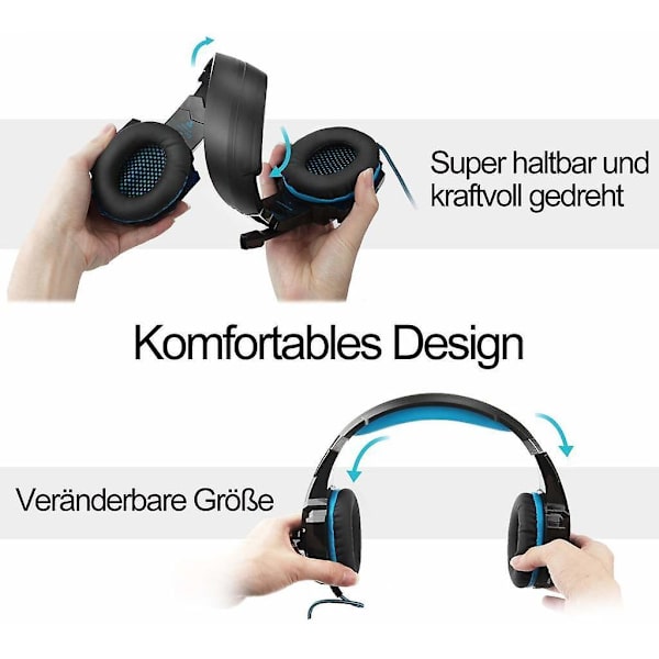 Ps4 Pelikuulokkeet 3,5 mm Surround-ääni Led-valolla ja Mikrofonilla