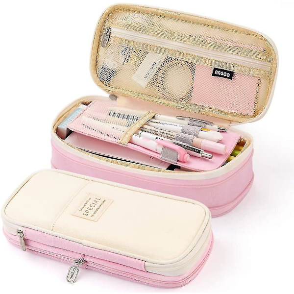 Large-capacity Pencil Case Storage Box Pink