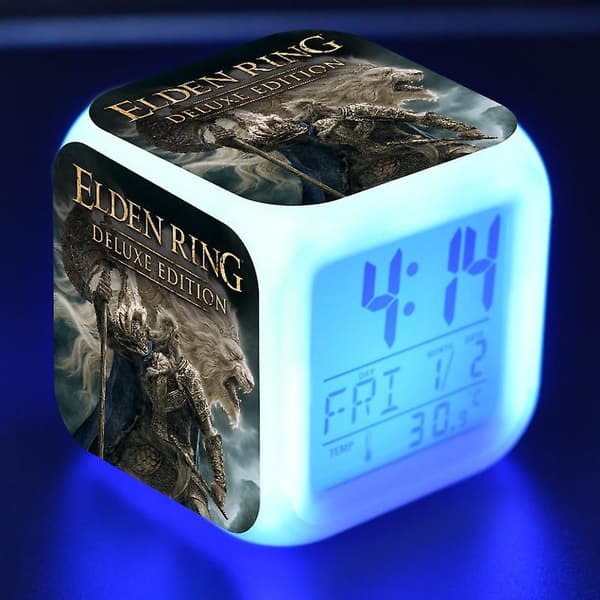 Antikk Ring, Eldre Ring, Eldon Ring LED Lysende Vekkerklokke-stil 19