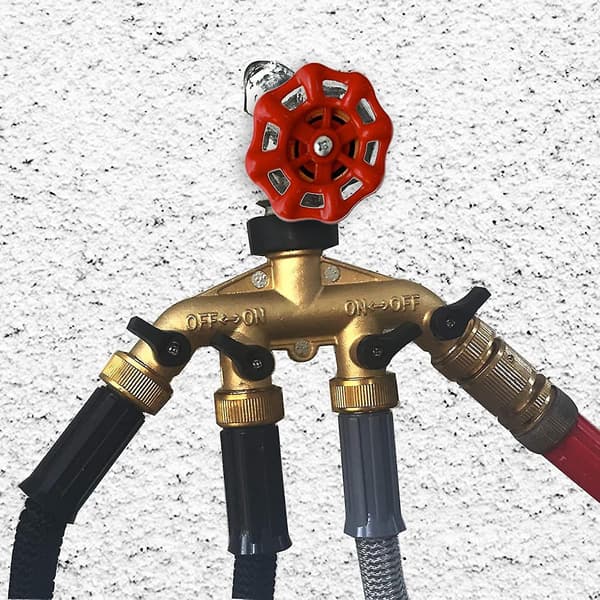 Hageslangesplitter 4-veis Slangesplitter Slangekoblinger Kran Splitter