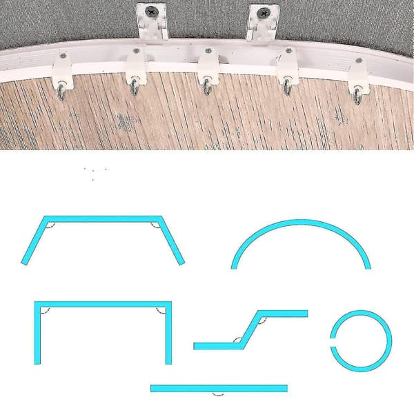 5 Meters Bendable Ceiling Curved Curtain Track Flexible Ceiling Curtain