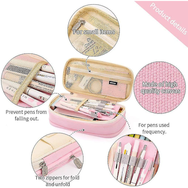 Large-capacity Pencil Case Storage Box Pink