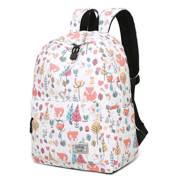 Waterproof Leisure Student Backpack Cute Pattern School Book Bag For Girls Fox