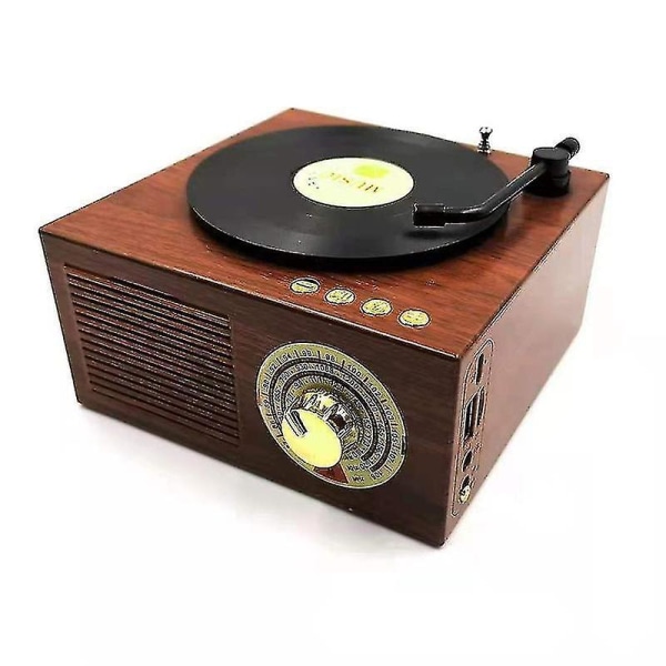 Retro Gramophone Bluetooth Audio Pluggable Tf Card U Disk Multi-channel Radio Speaker