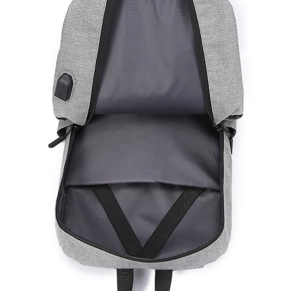 Casual backpack for men and women usb student bag 15.6inches burgundy Grey