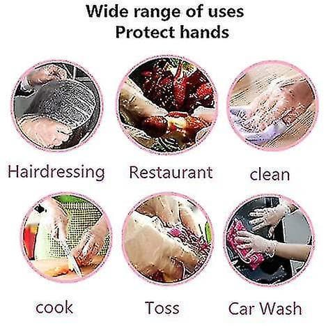 500 Pcs Plastic Disposable Gloves, Transparent, One Size Fits Most