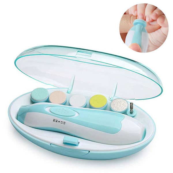 Electric Baby Nail Trimmer, Safe Baby Nail File For Newborn Blue
