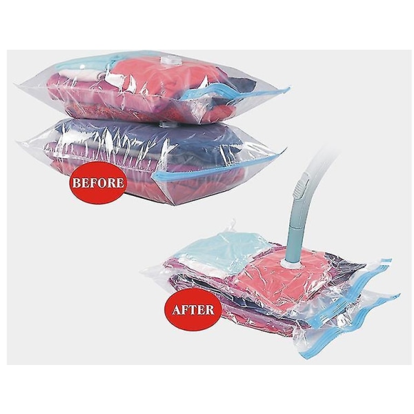 6 Pieces Xxl Vacuum Bags, Duvets, Vacuum Set, Clothes Bags 80*120CM
