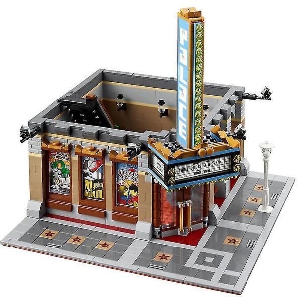 Palace Cinema City Streetview Modulaariset Rakennuspalikat Tiilet 6 Hahmolla Yhteensopiva 10232 Lelu Syntymäpäivä Joululahja 2416kpl1