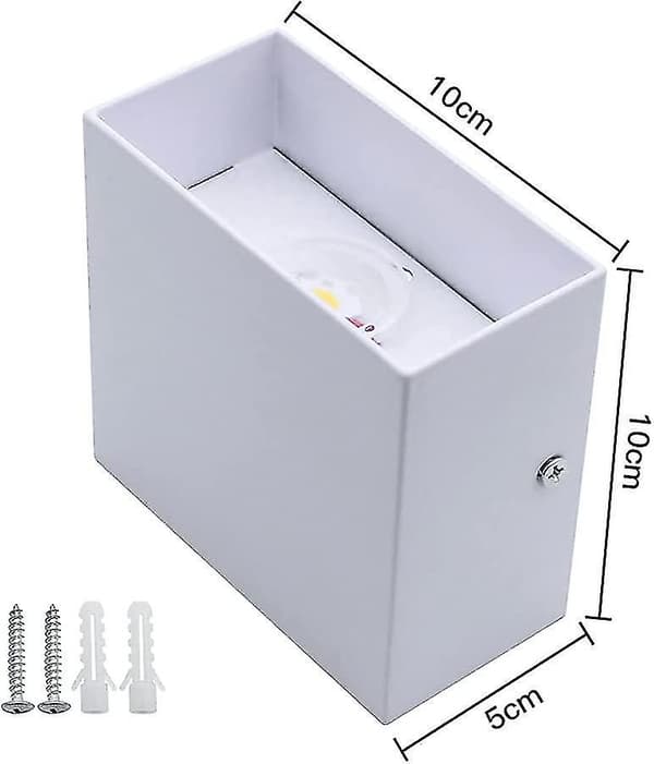 1 Piece Modern Led Aluminum Wall Sconce White Square Wall Sconce 10 X 10 X 5 Cm Waterproof Suitable