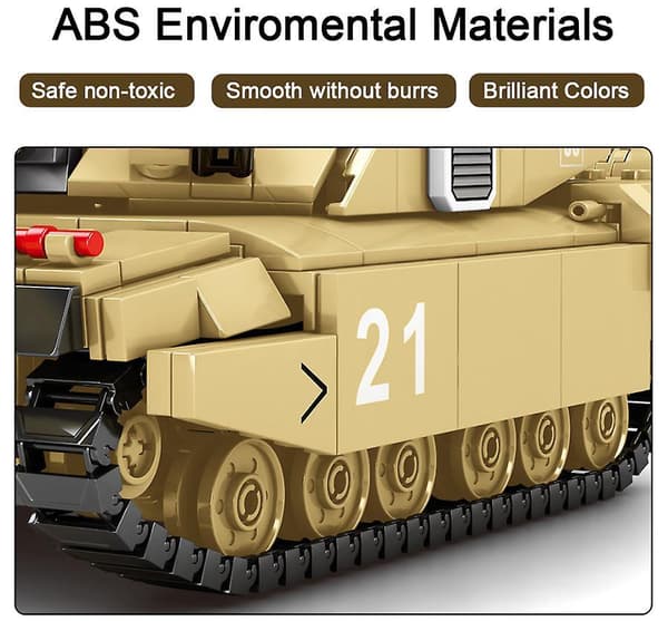 Militære Tanks Byggeklodser Børnelegetøj