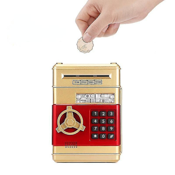 Electronic Piggy Bank Safe Box Money Boxes For Children Digital Coins Cash Saving Safe Gold