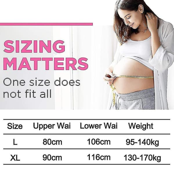 Maternity Støttebelte Pustende Graviditetsmagebånd Abdominal Binder Black