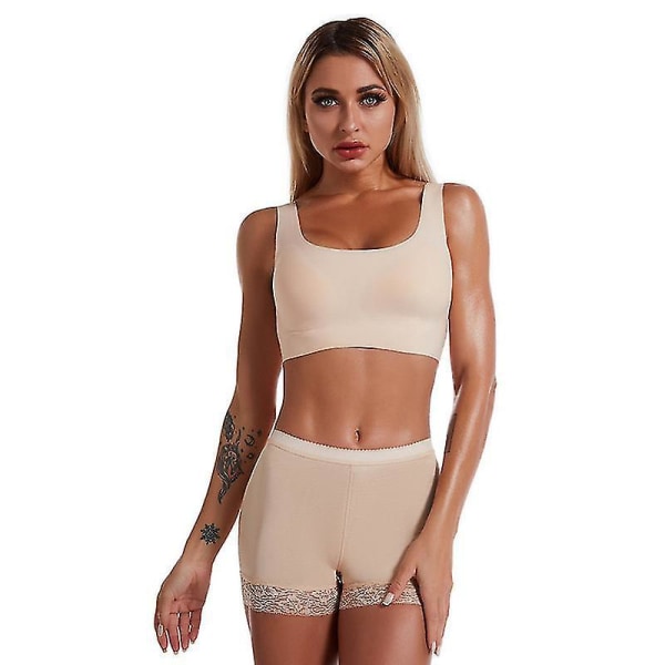 Polstret numseløfter trusser, hofteforstærker shapewear, body shaper T BEIGE L