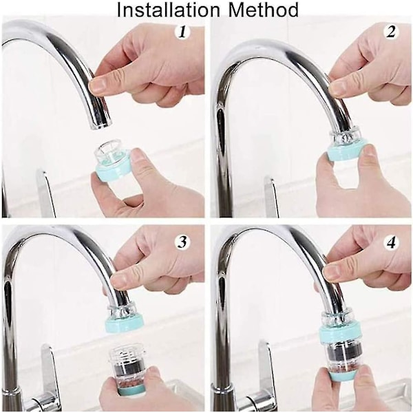 Fong 6pcs Mini Faucet Water Filter Home Cartridge Coconut Charcoal Faucet Clean Tap Water Purifier Filter