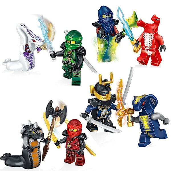 24 Pakke Ninja Minifigurer Sæt Børnelegetøj Action Figur Shinobi Mini Figurer Fødselsdagsfest Gaver Til Voksne Og Børn Drenge Piger