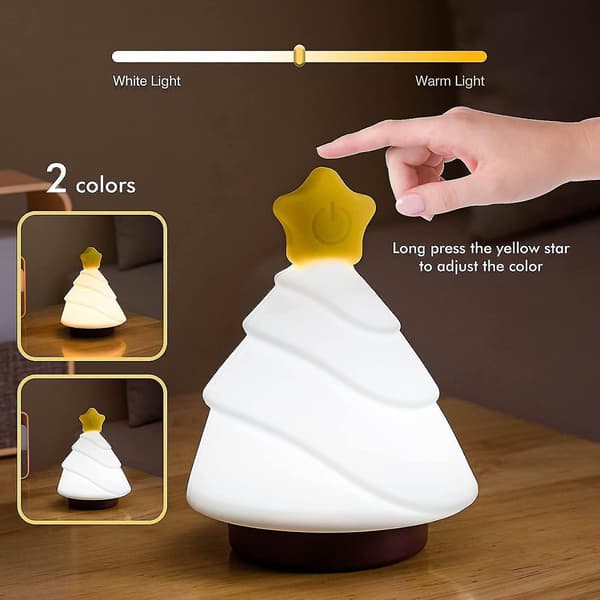 Cute Tree Night Lights For Kidssoft Silicone Night Light With TimerUSB rechargeable