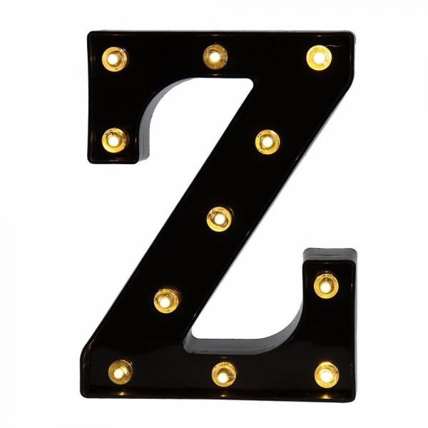 LED Bokstavlamper Ny Design Lysende Svarte Bokstaver For Arrangementer Bryllupsfest Bursdag Hjemmebar DIY Dekor B091-361 Z