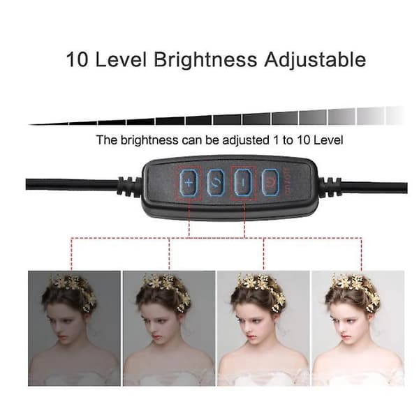 16 cm 6 tommers Ring Light med Tripod Stativ USB Lading Selfie LED Lampe