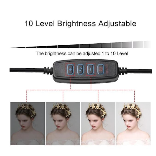 16cm 6 inch Ring Light With Tripod Stand Usb Charge Selfie Led Lamp