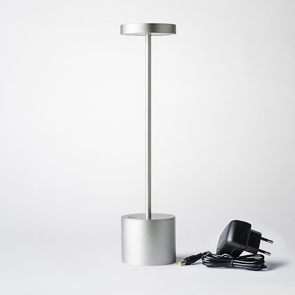 2022 New Cordless Table Lamp, 6000mah Rechargeable Battery, 2 Brightness Levels silver