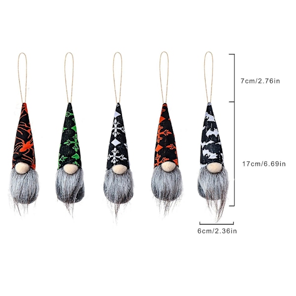 Halloween Kasvoton Vanhus Pieni Riipus Halloween Juhlakoriste Riipus