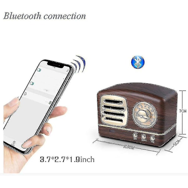 Retro Radio Bluetooth -kaiutin, Vintage Radio - Greadio FM-radiolahja